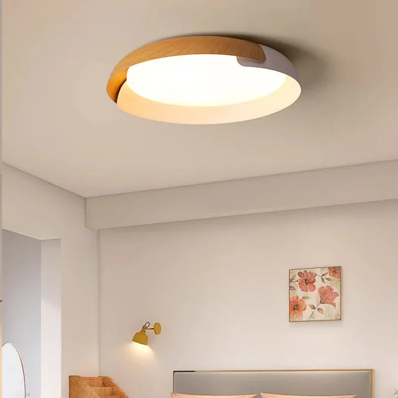 Plafonnier LED en forme de bois au design nordique moderne - vue 3 sur 12