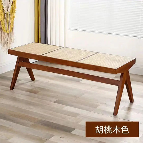 banc en rotin tressé style japonais ancien pour petit espace - vue 19 sur 18