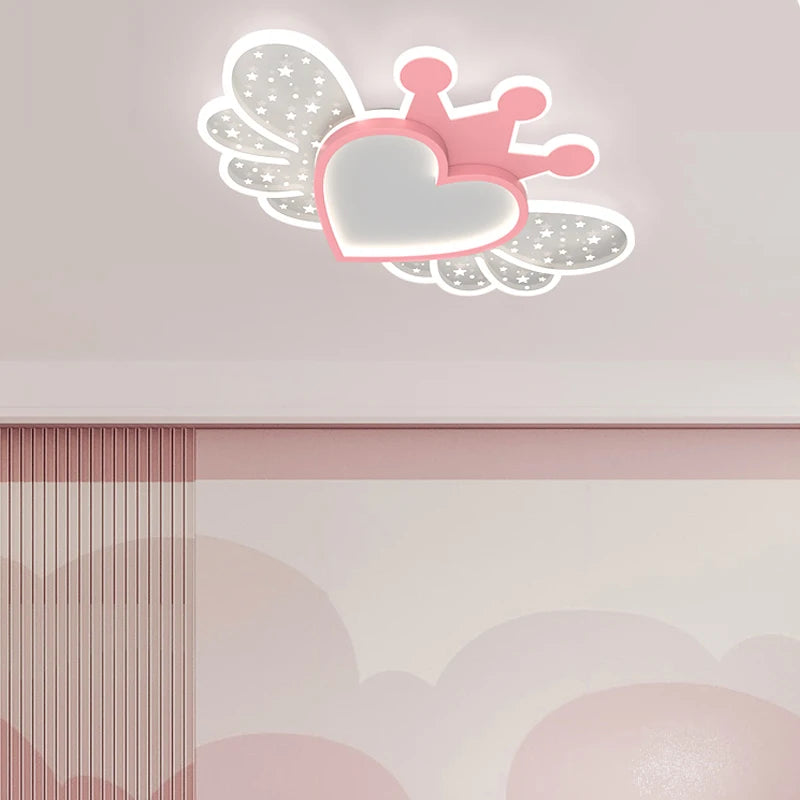 lustre led ultra lumineux moderne nordique avec décoration d'amour - vue 6 sur 17