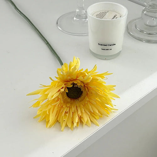 fleur artificielle gerbera pour décoration de mariage et vase - vue 12 sur 11