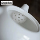 Théière dehua porcelaine poignée latérale style jade ancien