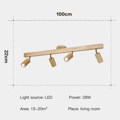 plafonnier led moderne en bois pour intérieur élégant - vue 5 sur 16