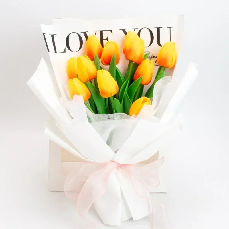 lot de tulipes artificielles pour décoration de mariage et intérieur - vue 3 sur 14