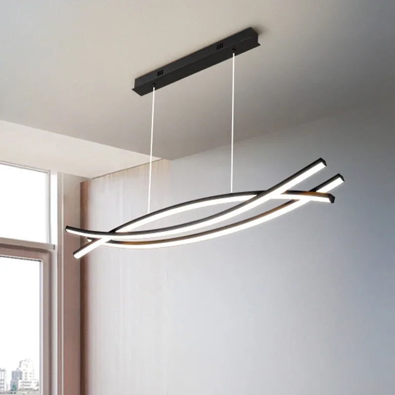 plafonnier led suspendu design moderne et simple décoratif - vue 8 sur 8