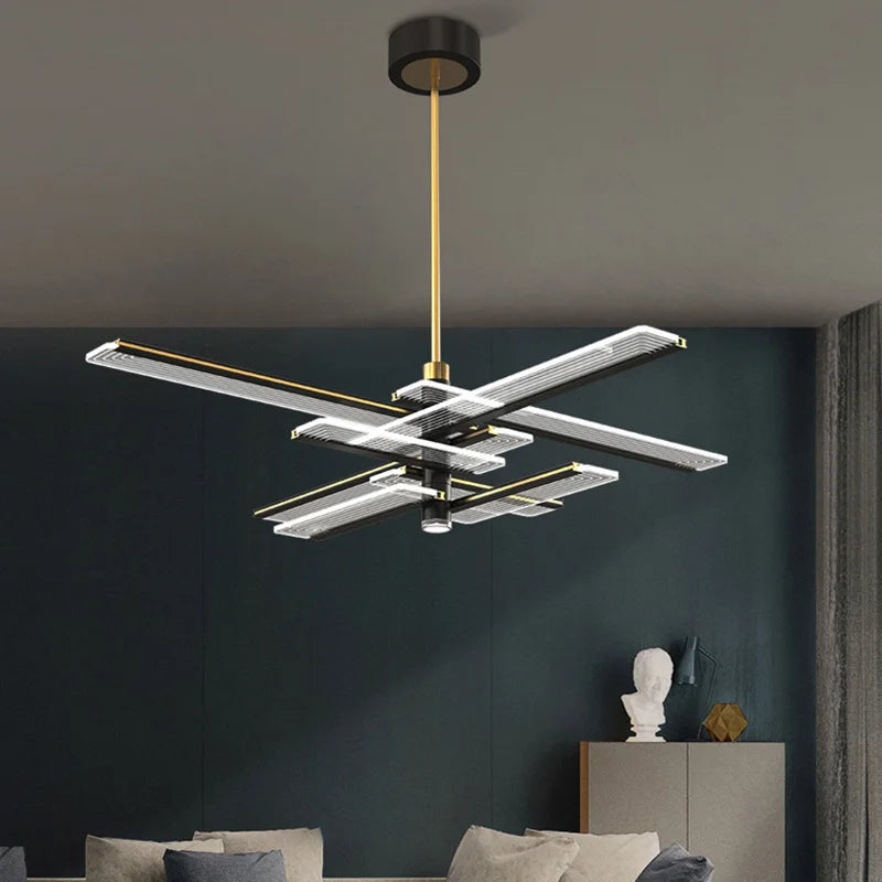 lustre led minimaliste postmoderne créatif design suspension - vue 3 sur 10