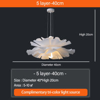 Nordique LED salon chambre suspension lumières filles chambre éclairage créatif concepteur salle à manger lampe Net rouge fleur lustre