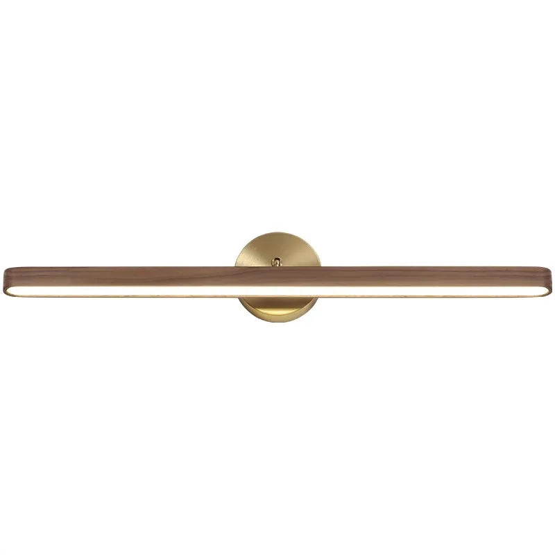 Walnut Wood Makeup mirror light, Vanity light, Wabi-sabi Modern style, Wall sconce lighting for Bathroom, Bedroom, Study - vue 6 sur 7