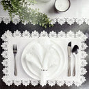 Serviette de table dentelle brodée style europe lin