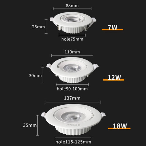 Spot lumineux LED encastrable rond pour salle de bain - vue 9 sur 9
