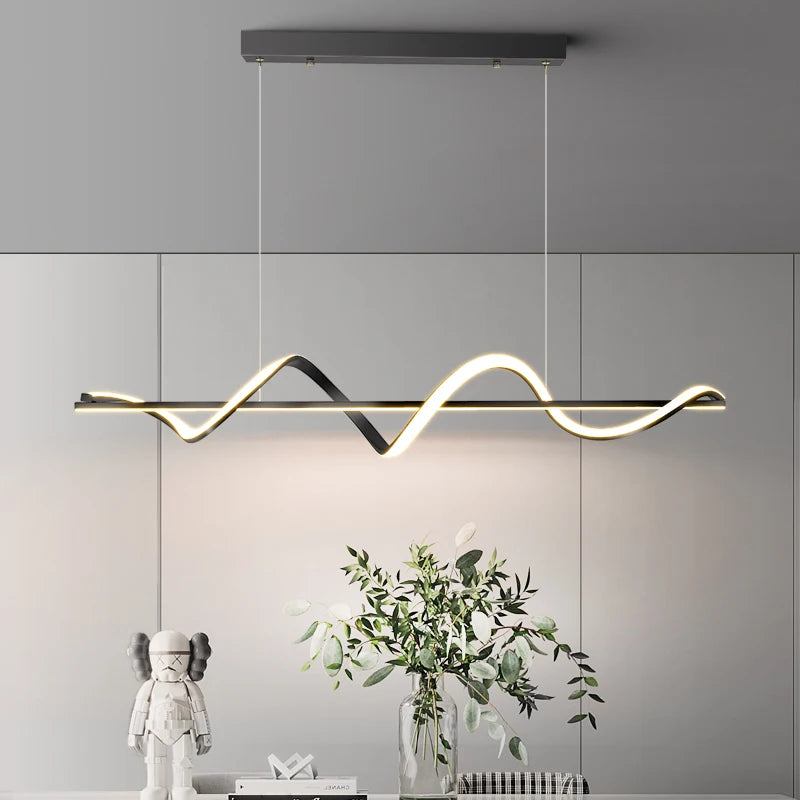 suspension moderne à led au design minimaliste élégant - vue 3 sur 18