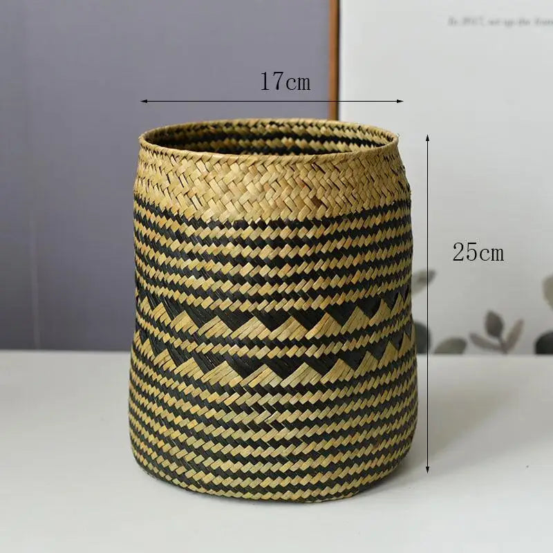 panier tissé à la main pour fleurs et plantes décoratives - vue 8 sur 10