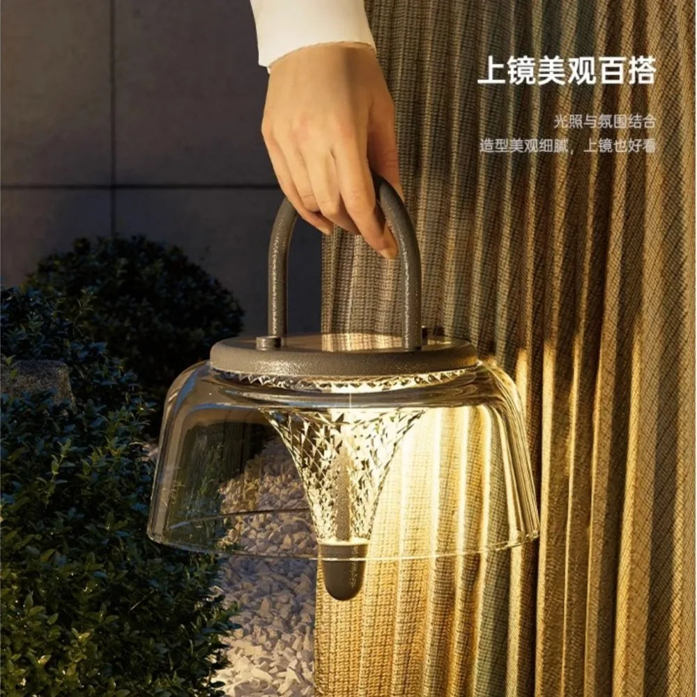 lampe de table extérieure solaire étanche en acrylique portable - vue 4 sur 6