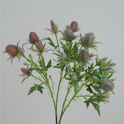 fleurs artificielles décoratives houx de mer rose violette - vue 4 sur 12