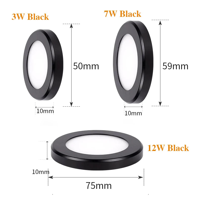 ultra-thin light, mini led lighting in cabinet, display cabinet, cabinet, stairwell small downlight AC220V free opening 3W 5W 7W - vue 3 sur 8