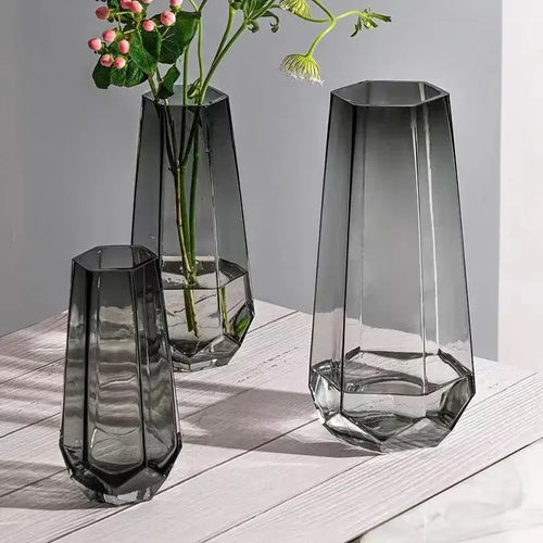 vase créatif en verre transparent pour fleurs décoratives - vue 6 sur 14