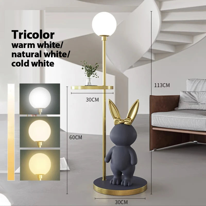 lampadaire nordique design lapin pour chambre enfant - vue 8 sur 11
