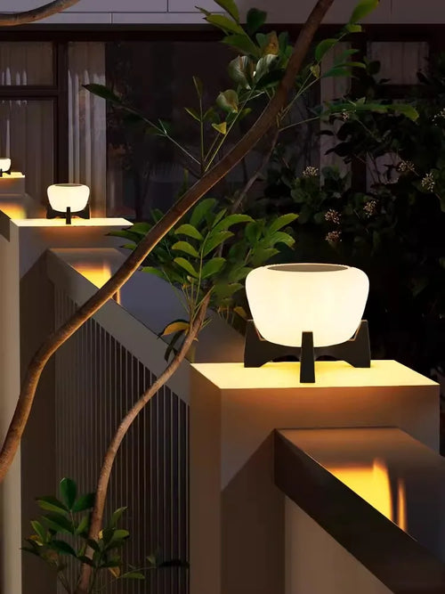 lampes solaires de jardin modernes pour extérieur villa - vue 6 sur 12