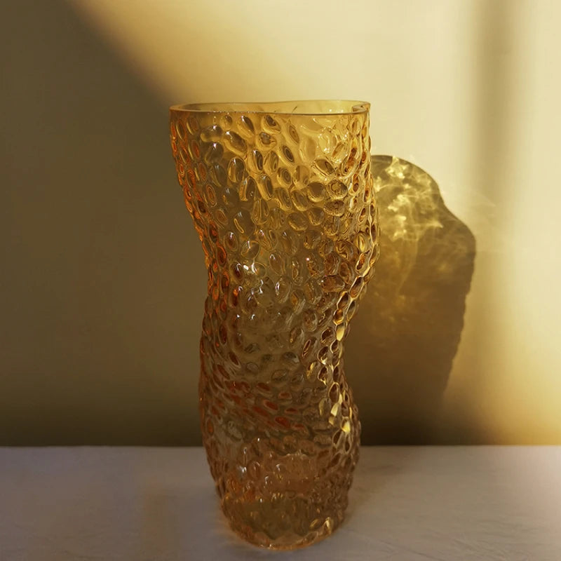 vase en verre nordique transparent pour décorations florales élégantes - vue 6 sur 11