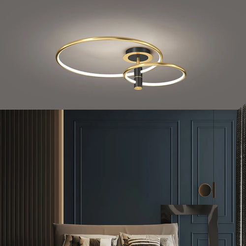 plafonnier circulaire led luxe style nordique pour intérieur décoratif - vue 5 sur 12