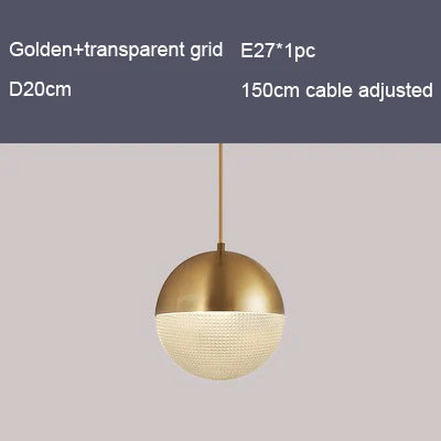suspension nordique en verre à carreaux pour décoration moderne - vue 11 sur 12