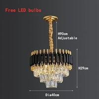 lustre led en cristal moderne idéal pour décoration intérieure de luxe