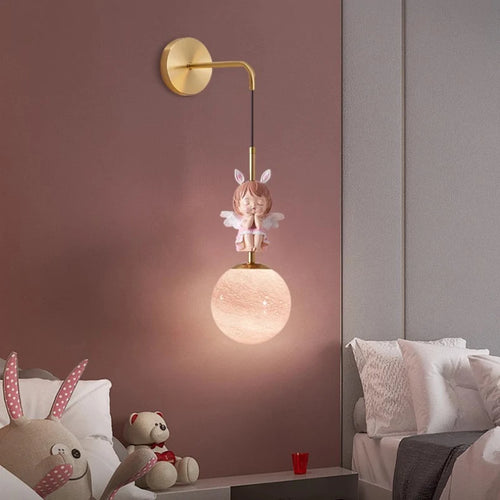 applique murale ange moderne pour chambre d'enfant décorative - vue 4 sur 18