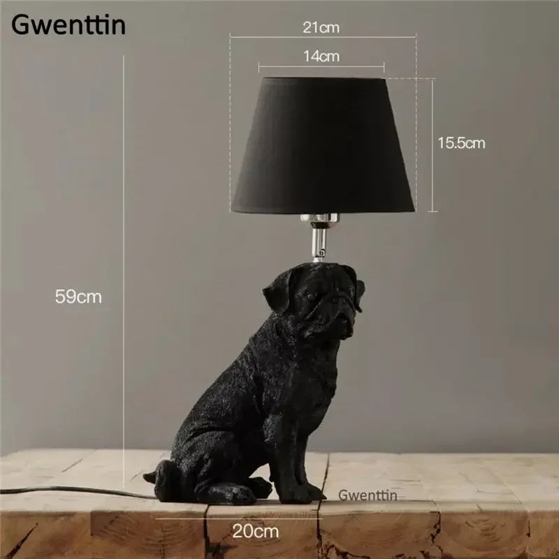lampe de table moderne pour chiot en résine décorative - vue 14 sur 16