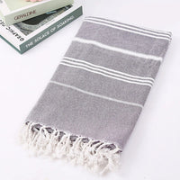 serviette de plage turque coton franges sechage rapide