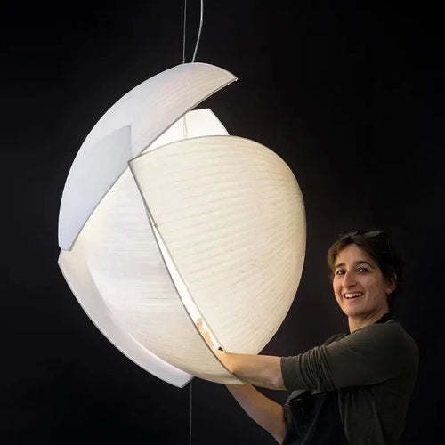 lustre design italien moderne en tissu pour décoration intérieure - vue 3 sur 11