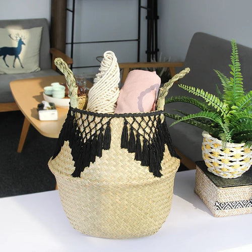 panier en osier tressé pour rangement et décoration polyvalente - vue 5 sur 18