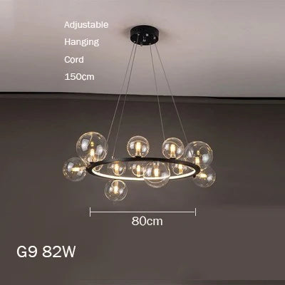 lustre en verre design moderne avec bulles pour intérieur élégant - vue 7 sur 18
