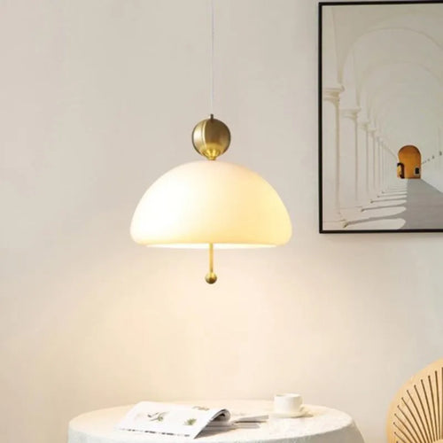 Suspension LED nordique en verre champignon - vue 7 sur 11