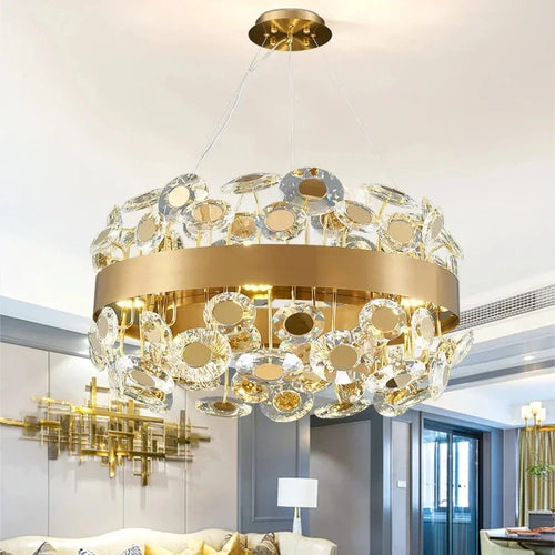 lustre en cristal design italien pour décoration intérieure élégante - vue 3 sur 8