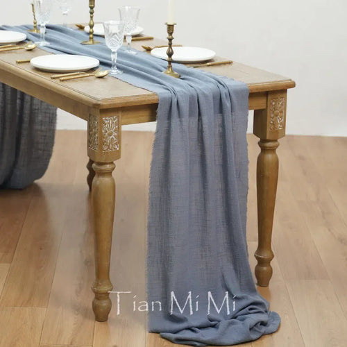 Chemin de table coton gaze rétro décoration mariage