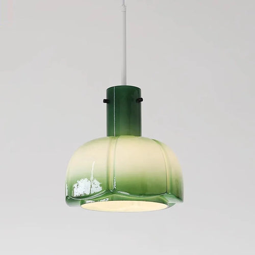 suspension en verre nordique avec motif de bourgeon de fleur - vue 3 sur 14