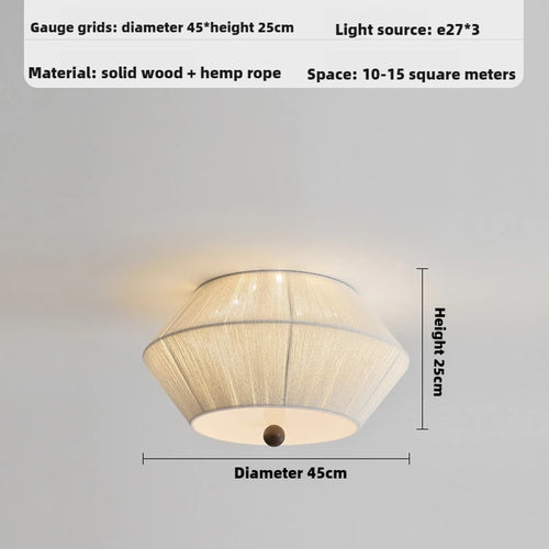 suspension moderne en bois et corde de chanvre pour intérieur élégant - vue 9 sur 8