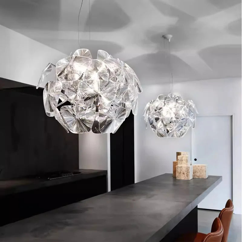 lustre en acrylique transparent design pour intérieur élégant - vue 4 sur 8