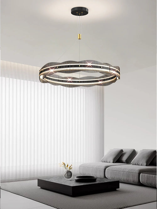 lustre moderne design pour salon et restaurant suspension - vue 3 sur 12