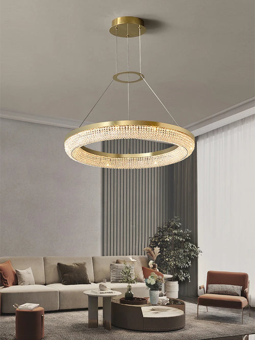 lustre de luxe led rond design moderne 	 pour intérieur - vue 2 sur 21