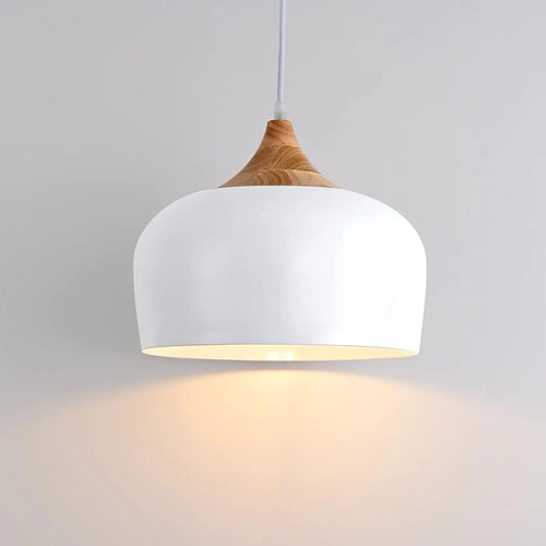 Suspension nordiques en bois massif abat-jour en aluminium lampe suspendue pour la maison Restaurant Bar hôtel café décor à la maison éclairage intérieur - vue 2 sur 8