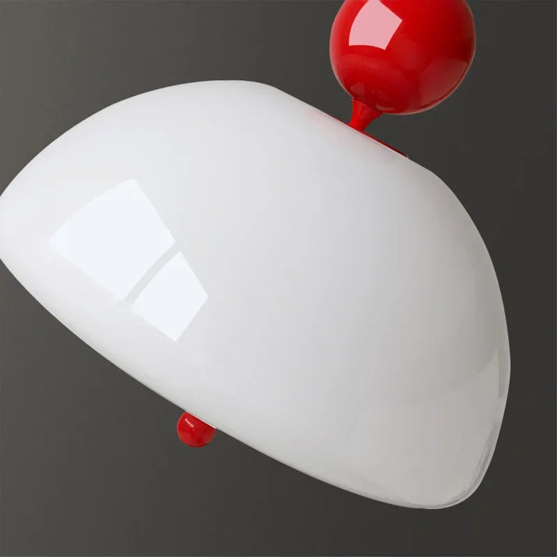 lustre rétro médiéval en verre crème pour intérieur élégant - vue 6 sur 11