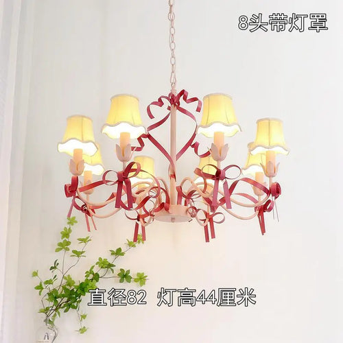 lustre mignon pour enfant style pastoral avec nœud - vue 15 sur 14
