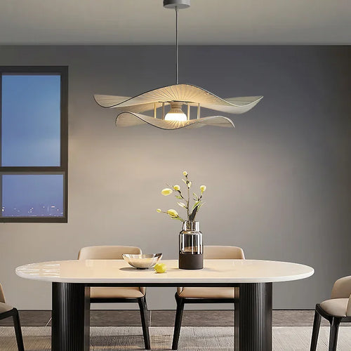 lustre moderne en tissu plissé pour décoration intérieure élégante - vue 3 sur 7