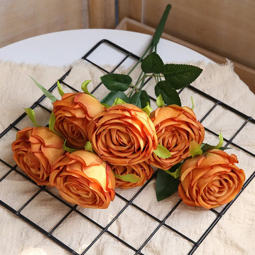 bouquet de roses artificielles en soie pour décoration élégante - vue 12 sur 17