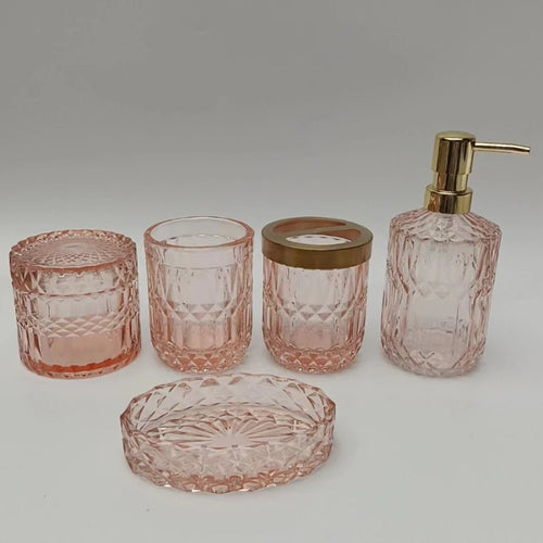 ensemble d'accessoires en verre pour salle de bain d'hôtel - vue 10 sur 10