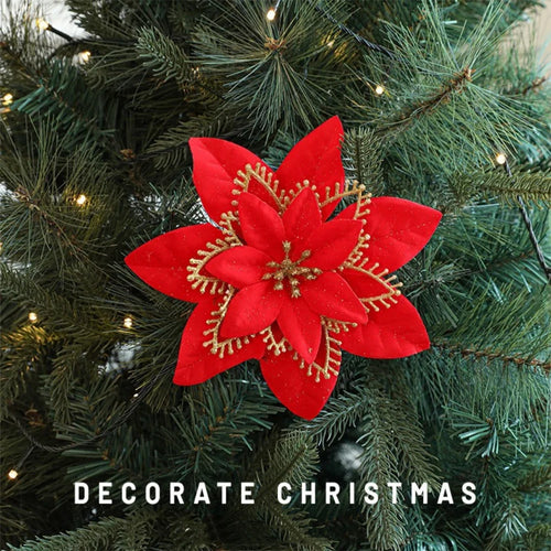 décorations de noël fleurs artificielles pour la maison 2025 - vue 5 sur 9