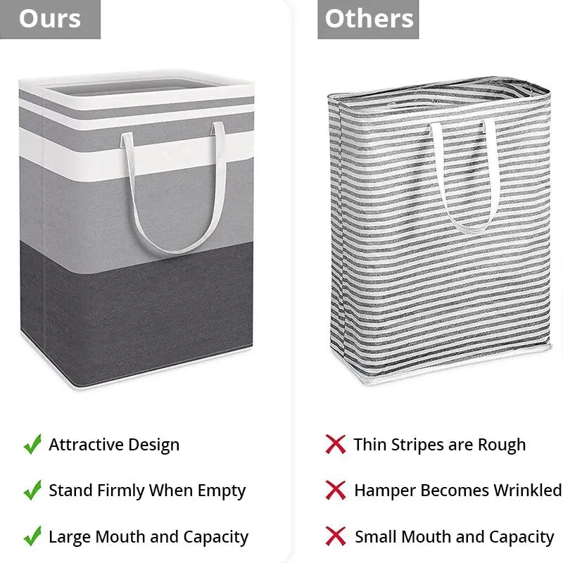 lot de 2 paniers à linge pliables et imperméables pour rangement - vue 10 sur 10