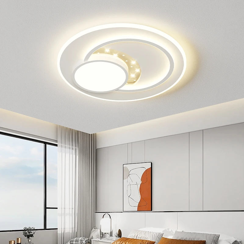 plafonnier led en forme de coeur pour enfants avec étoiles - vue 3 sur 19