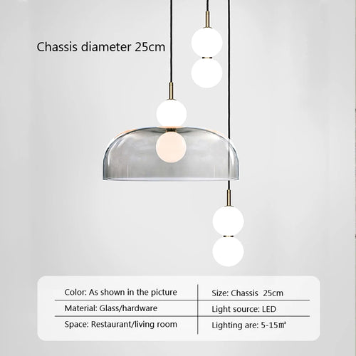 suspension en verre design pour décoration moderne et élégante - vue 10 sur 15