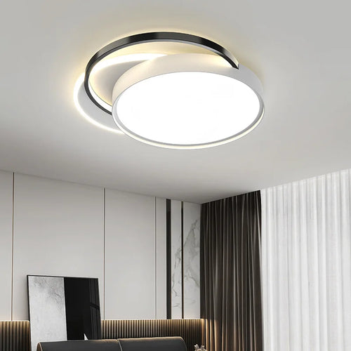 plafonnier led encastrable design minimaliste moderne combinaison ronde - vue 2 sur 10